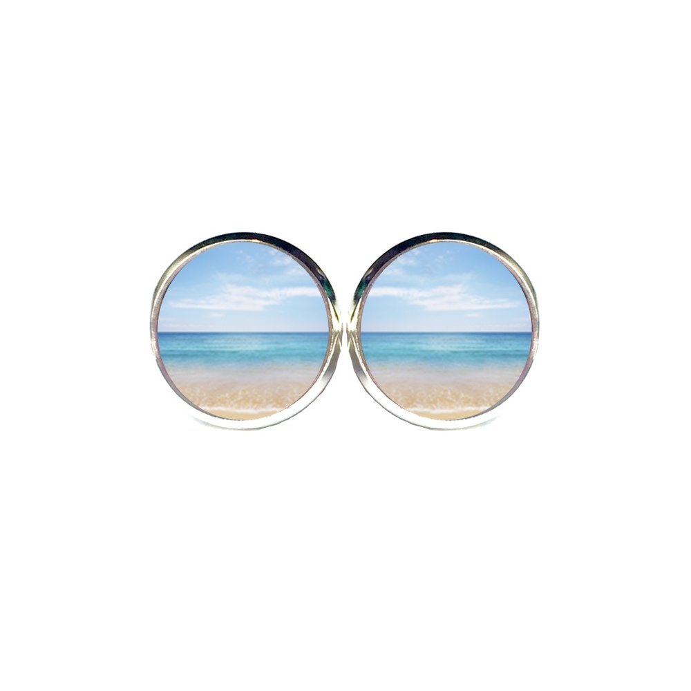 Beach Earrings, Summer Ocean